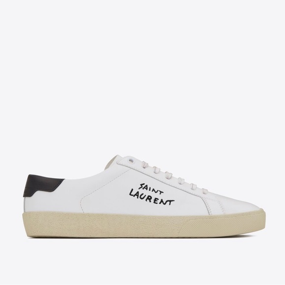 Saint Laurent YSL Court Classic Sneakers Unisex Size 40 - Picture 1 of 5